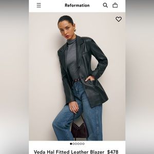 Veda Hal Fitted Leather Blazer - Reformation